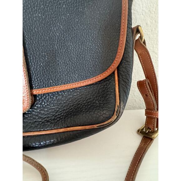 Dooney Bourke vintage leather Purse black brown crossbody Equestrian Bag USED - Picture 10 of 10